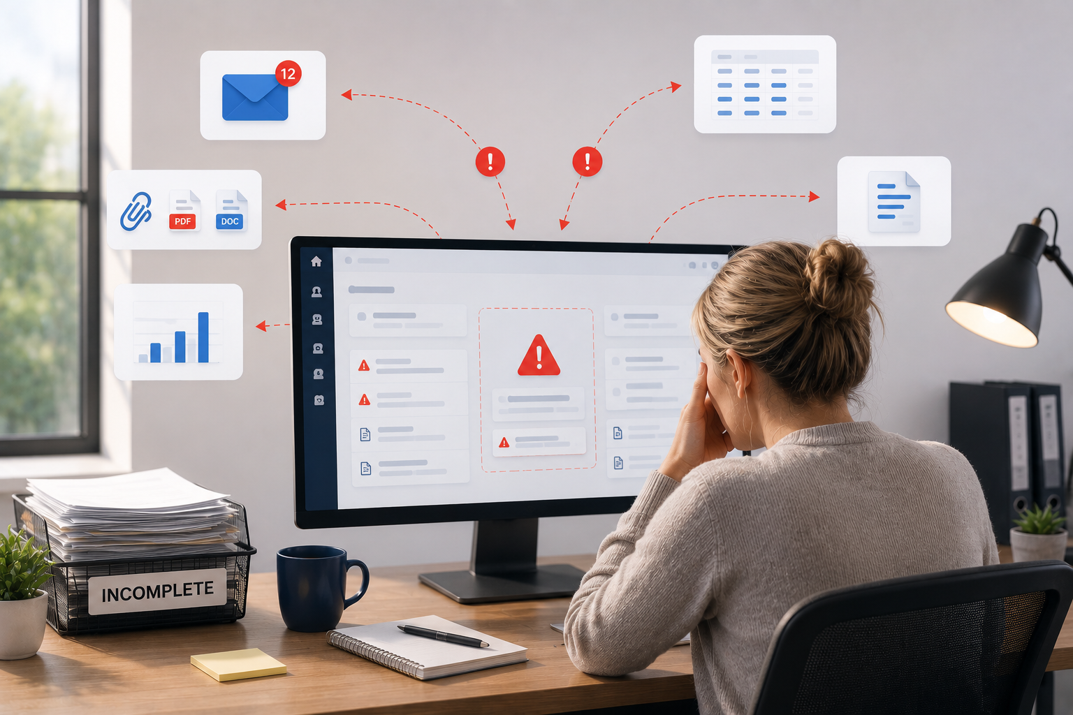 Incomplete submission documents leading to business bound elsewhere